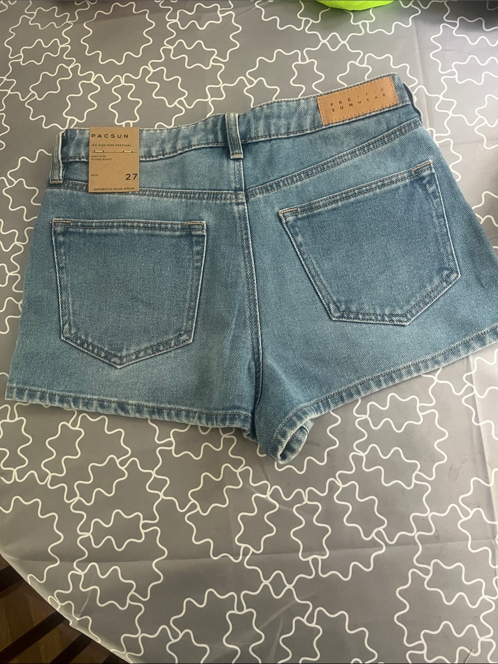 Pacsun medium blue Ivy High-Rise festival Denim Shorts - Picture 4 of 4